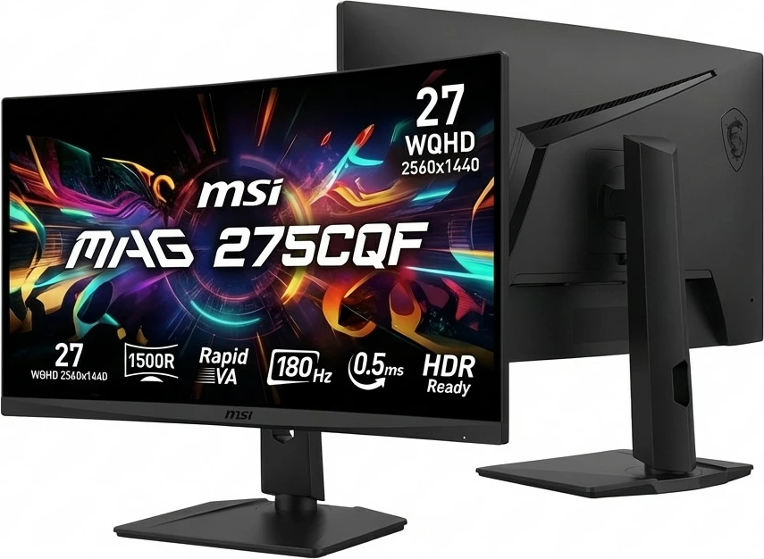 Monitor MSI MAG 275CQF E18, 27", WQHD 2560x1440, 180Hz, 0.5ms, Curved, i zi