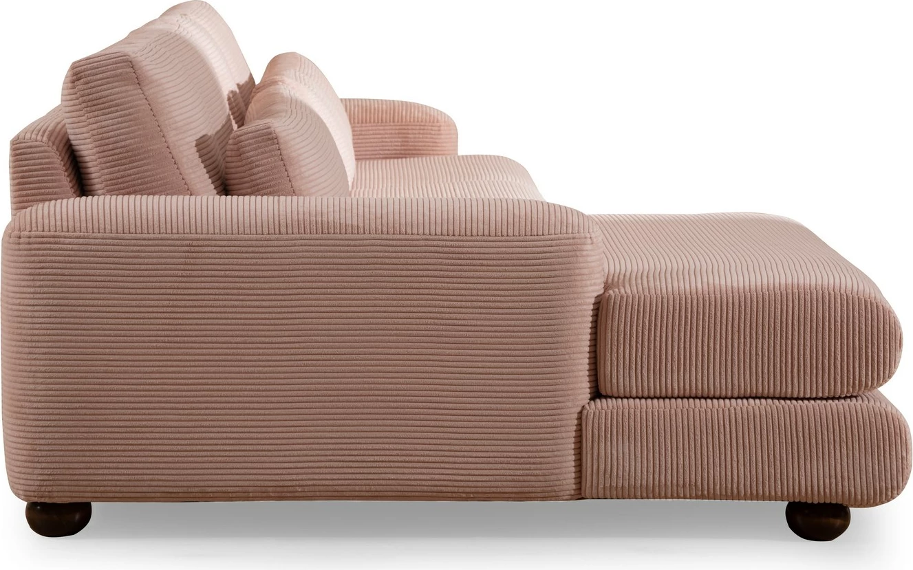 Këndare Atelier del Sofa, këndore e majtë, ngjyrë rozë, River Corner (Chl-2R)