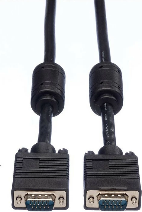 Kabllo VGA ROLINE HD15 M/M 20m, me ferrit, i zi