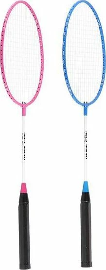 Set badmintoni Nils Extreme NRZ001, çelik, 2 raketa + shuttlecock, rozë/kaltër