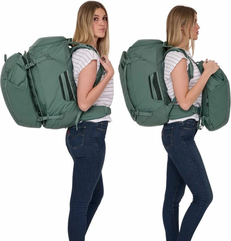Çantë shpine udhëtimi Thule Landmark 60L femra, e gjelbër