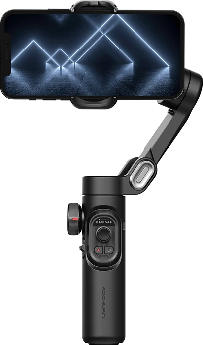 Gimbal stabilizator për celular AOCHUAN Smart XE 3-aksësh, 2600 mAh, set me tripod, i zi