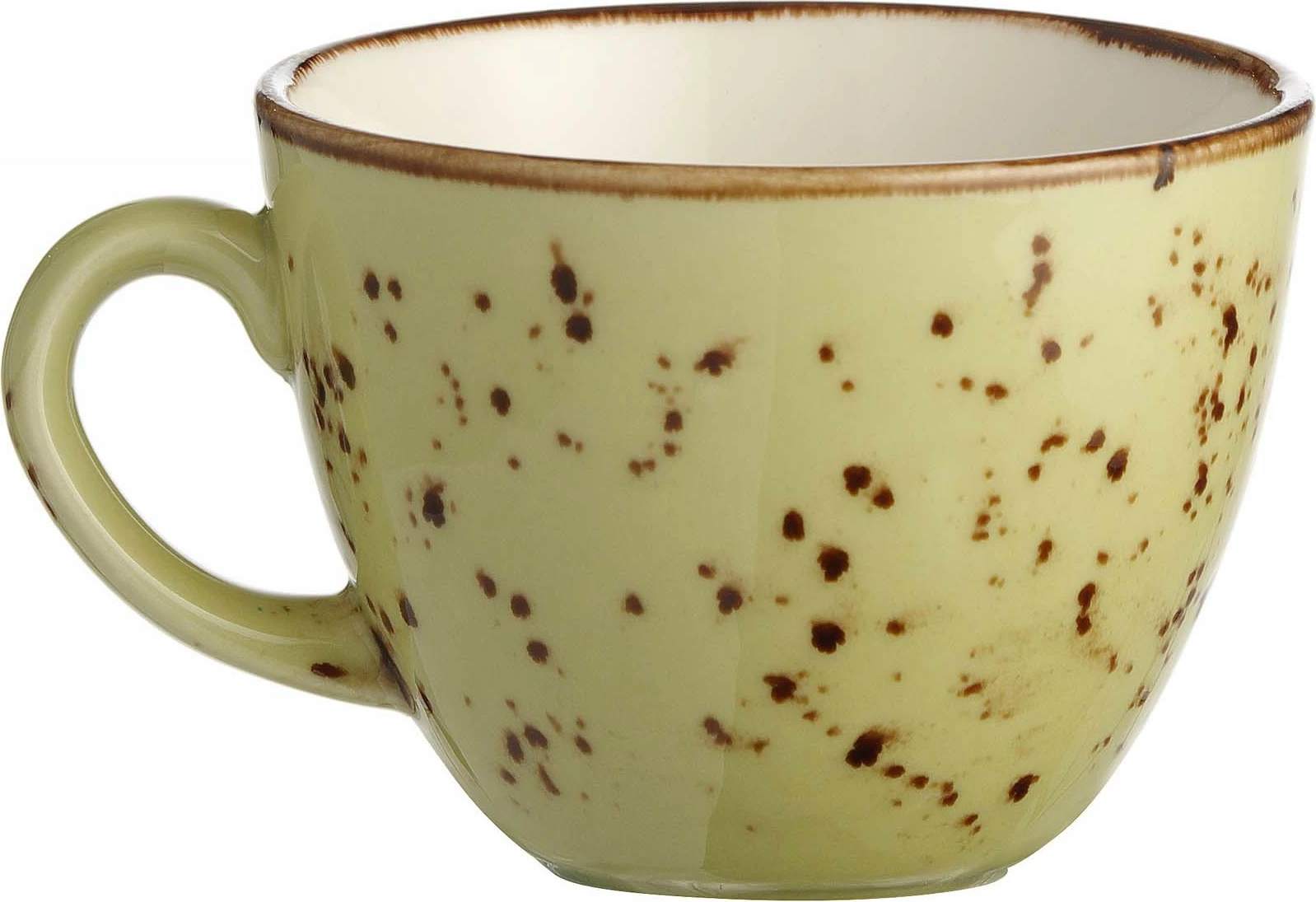 Filxhan kafe/çaj Fine Dine Olive and Tea 210ml, porcelan, gjelbër, set 6 copë