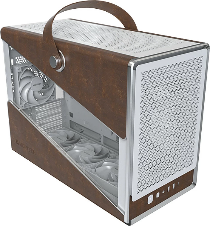 Kasë Montech Heritage 30 Pro, Midi Tower, Tempered Glass, e bardhë/kafe