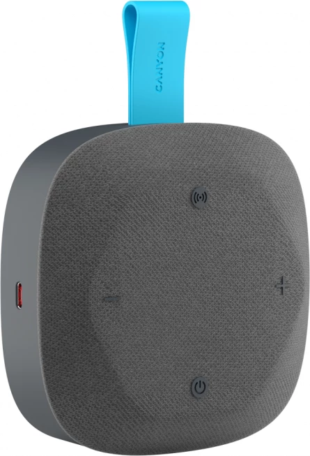Altoparlant CANYON Hexagon 10, Bluetooth 5.3, TWS, 8W, IPX5, USB-C, 2500mAh, Gri/Blu