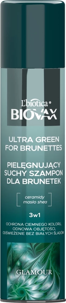 Shampon i thatë për femra BIOVAX Ultra Green për brunetë, 200ml