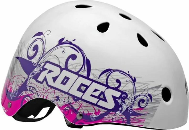 Helmetë për femra dhe fëmijë Yakimasport, e bardhë dhe vjollcë