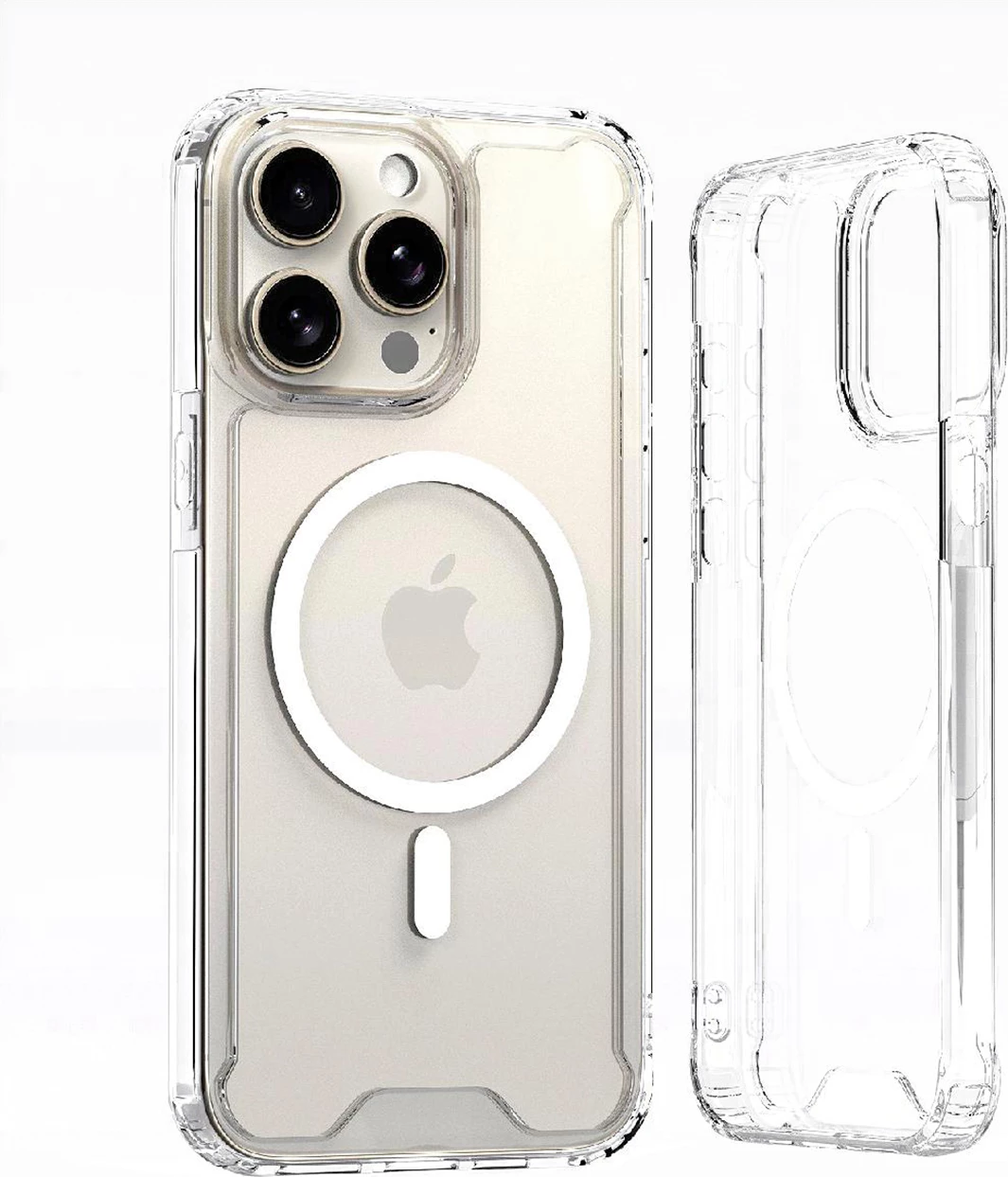 Mbështjellës Hurtel MagSafe Clear Corner Case për iPhone 16 Pro, transparent