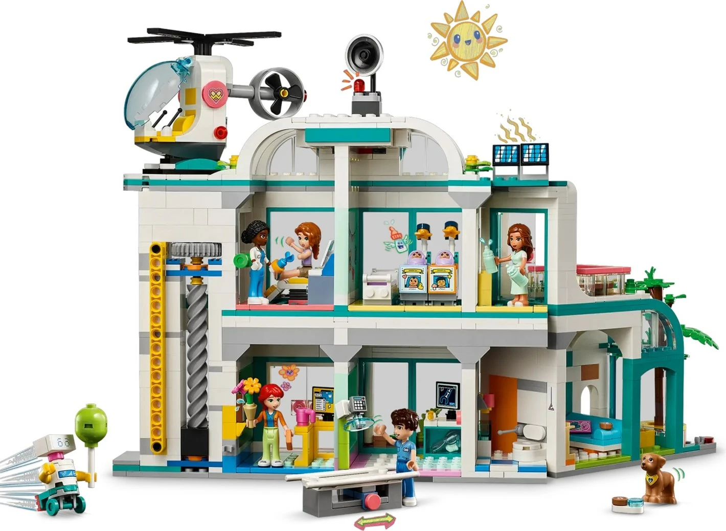 Set LEGO Friends Heartlake City Hospital 42621, 5 minifigura, për fëmijë, shumëngjyrësh