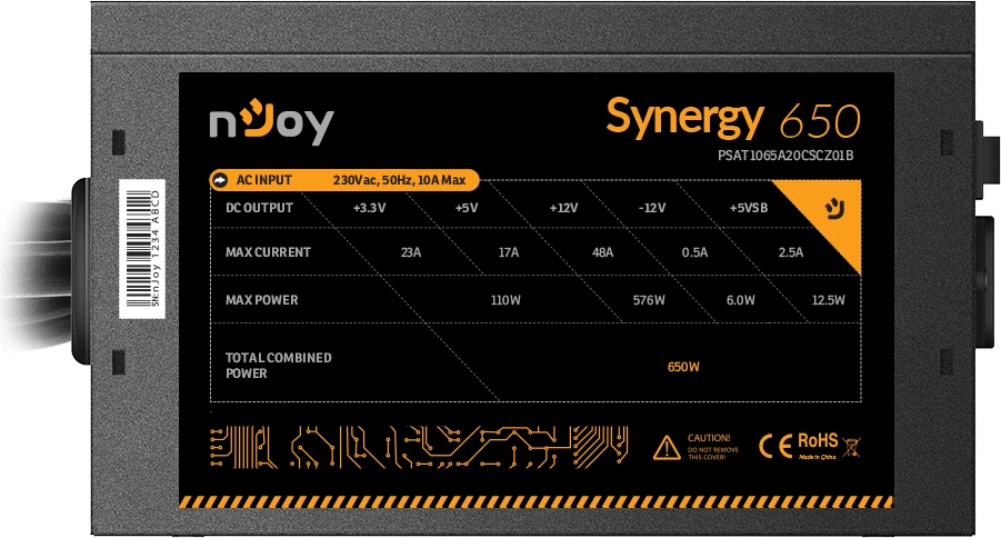 Furnizues I rrymës nJoy Synergy 650 - 650W - 80 Plus White