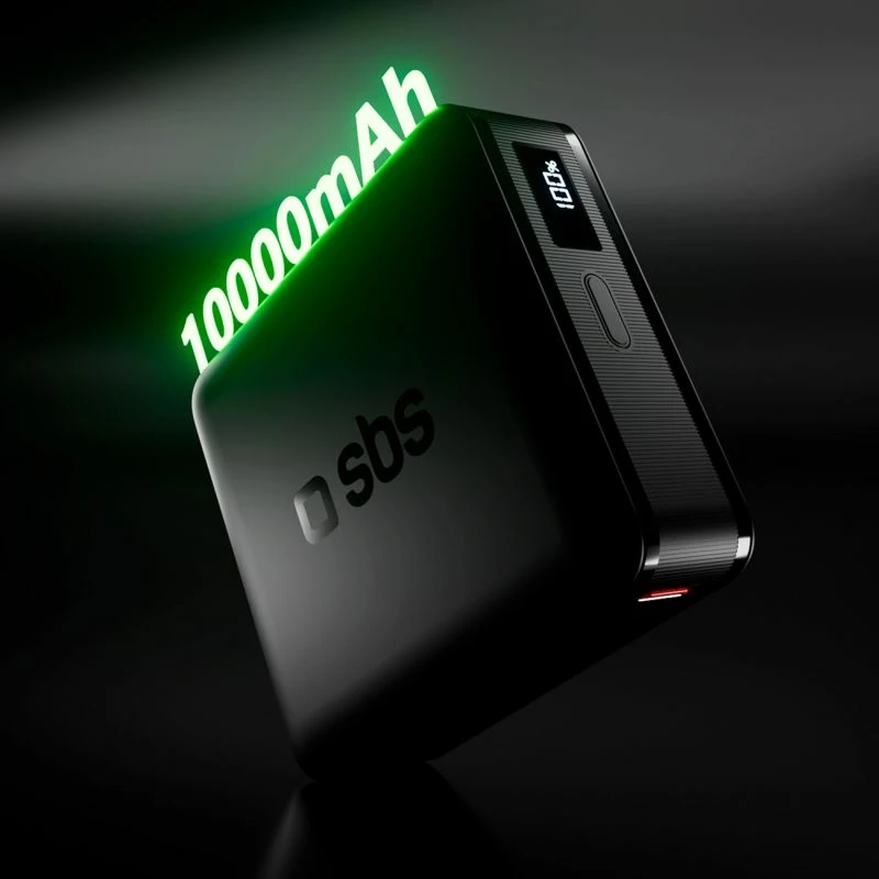 Powerbank SBS HD 30W 10000mAh me LCD, e zezë