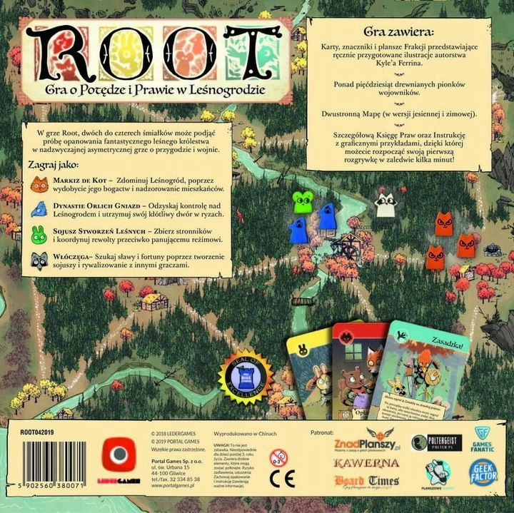 Lojë tavoline Portal Games Root, edicion polak, 2-4 lojtarë, 90 min, 10+ vjeç