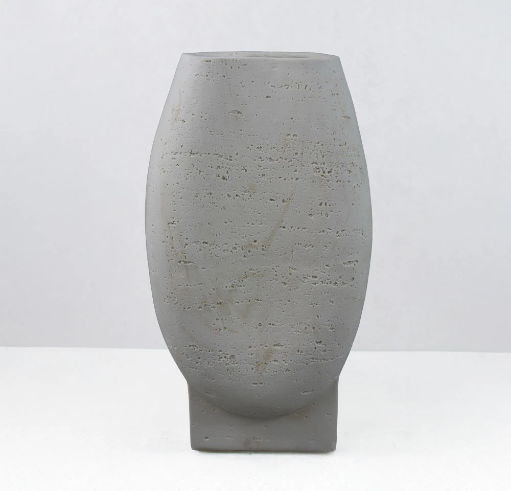 Vazo ORBIX II, ngjyrë bezhë, 19.5x13x35cm, rrëshirë