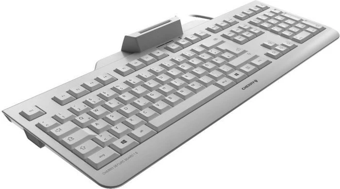 Tastierë mekanike Cherry SECURE BOARD 1.0, AZERTY, USB, 105 taste, e bardhë