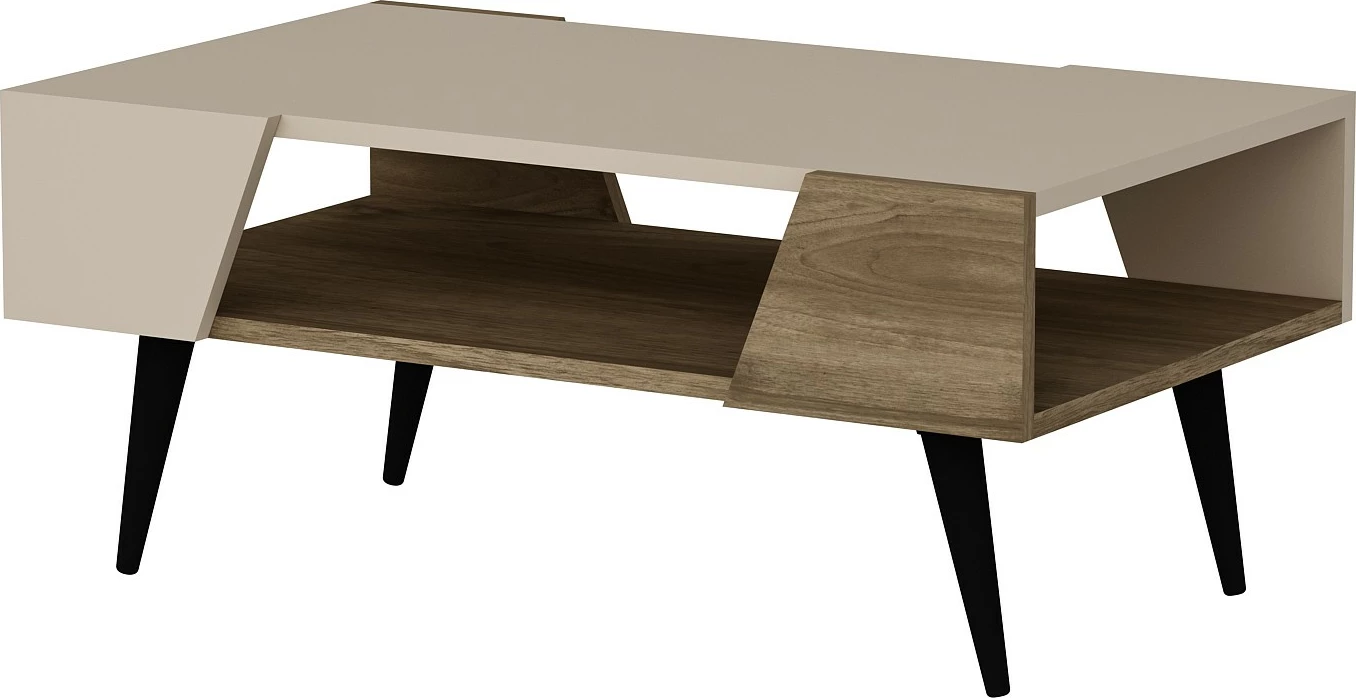 Tavolinë kafeje Hanah Home, Clark, ngjyrë arre dhe bezhë