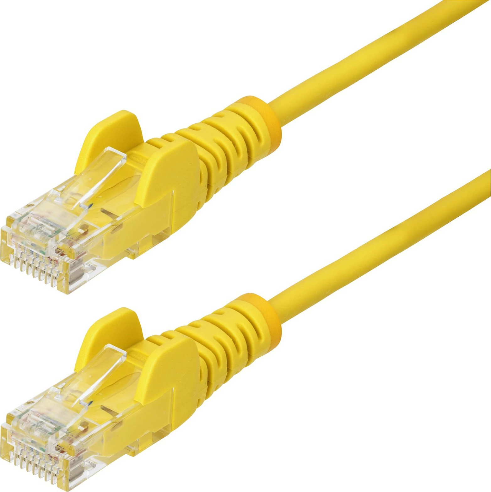 Kabllo Ethernet StarTech Slim Cat6 0.5m RJ45, PoE++ 100W, UTP LSZH, e verdhë