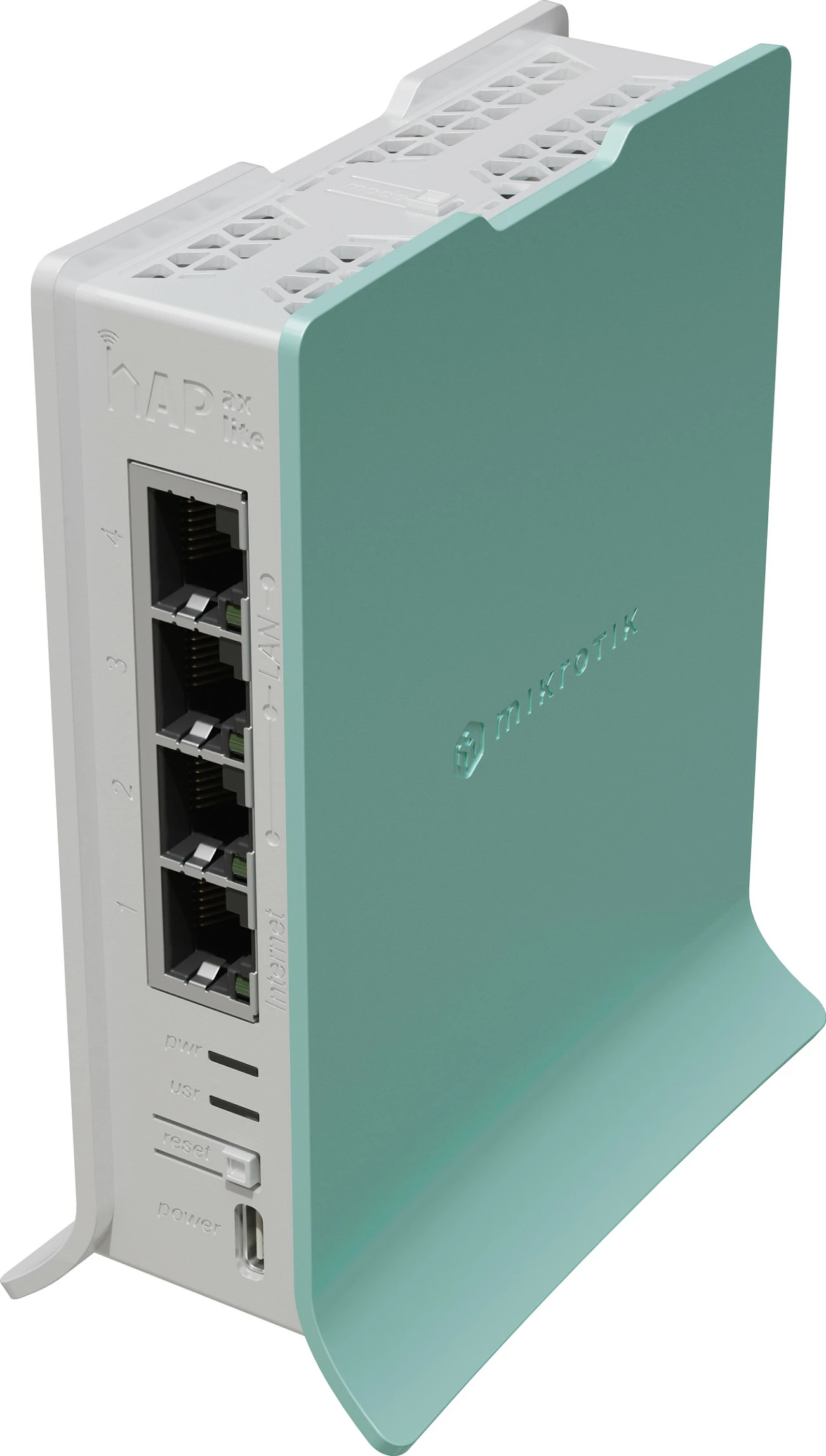 Router MikroTik hAP ax lite, Wi-Fi 6, Single-band (2.4 GHz), Ethernet LAN, Gjelbër, Bardhë
