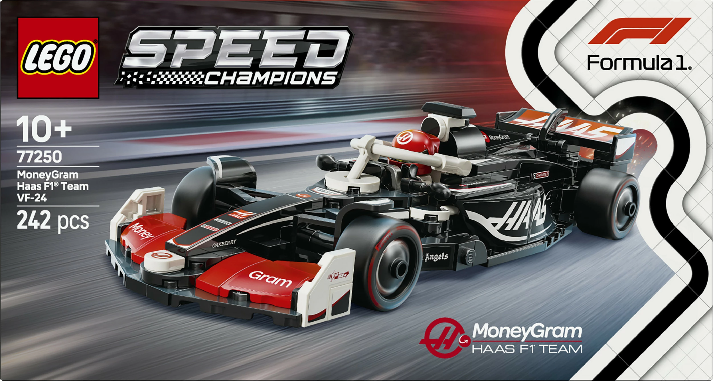 Set ndërtimi LEGO MoneyGram Haas F1 Team VF-24, 242 pjesë, shumëngjyrësh