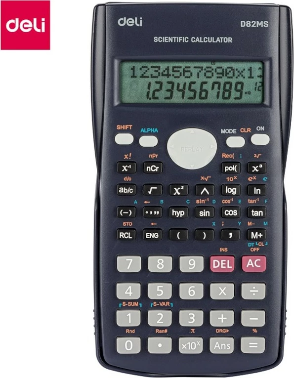 Deli Kalkulator Shkencor 10+2Digit 1/20 D82Ms 3