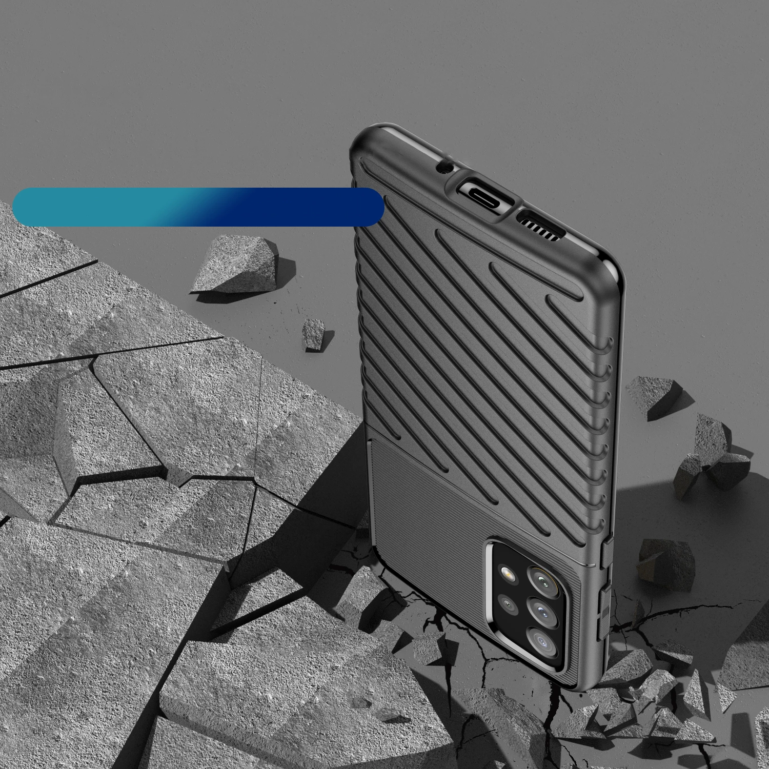 Mbështjellës Hurtel Thunder Case për Samsung Galaxy A73, i zi