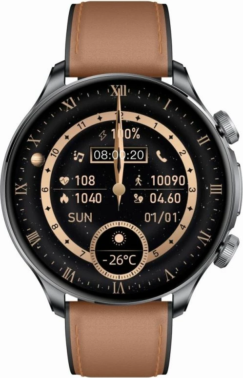 Smartwatch Gravity GT35-1, dy rripa, e zezë