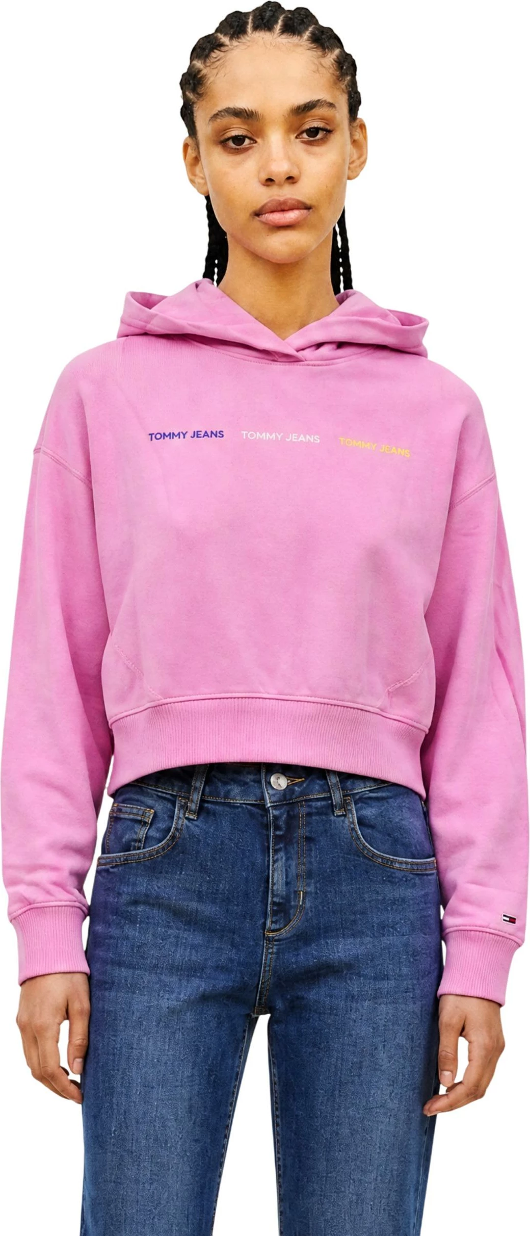 Duks me kapuç Tommy Hilfiger Jeans DW0DW22906 për femra, rozë