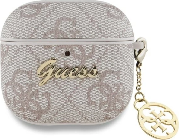 Mbështjellës Guess 4G Charm Collection për AirPods 4, Rozë