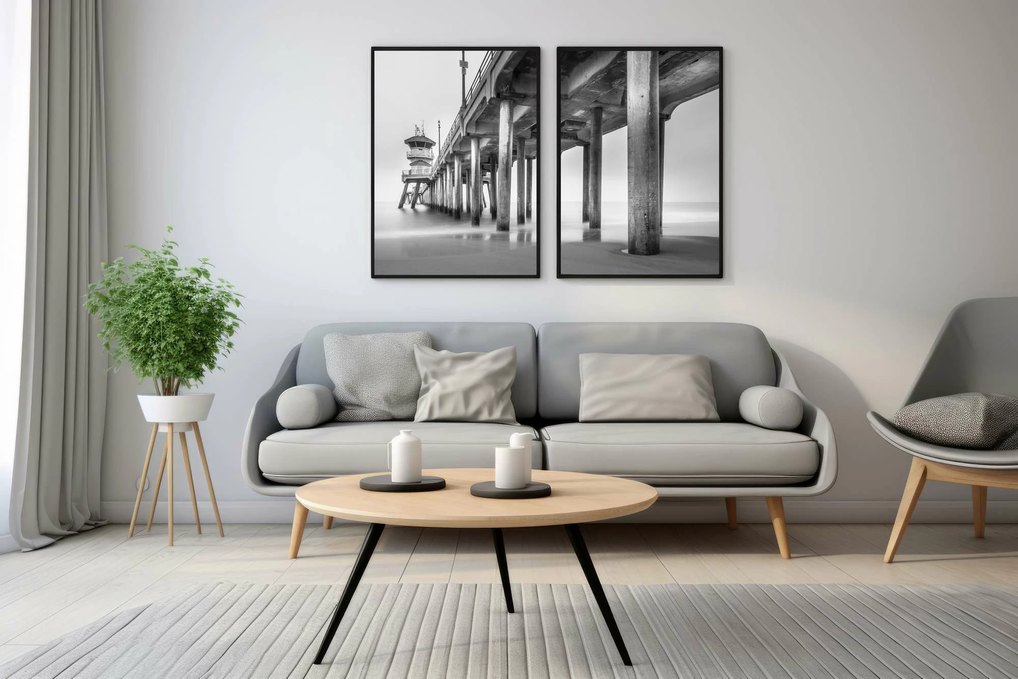 Pikturë dekorative me kornizë MDF (2 copë), Wallity, Mp2-00117, 30x40cm