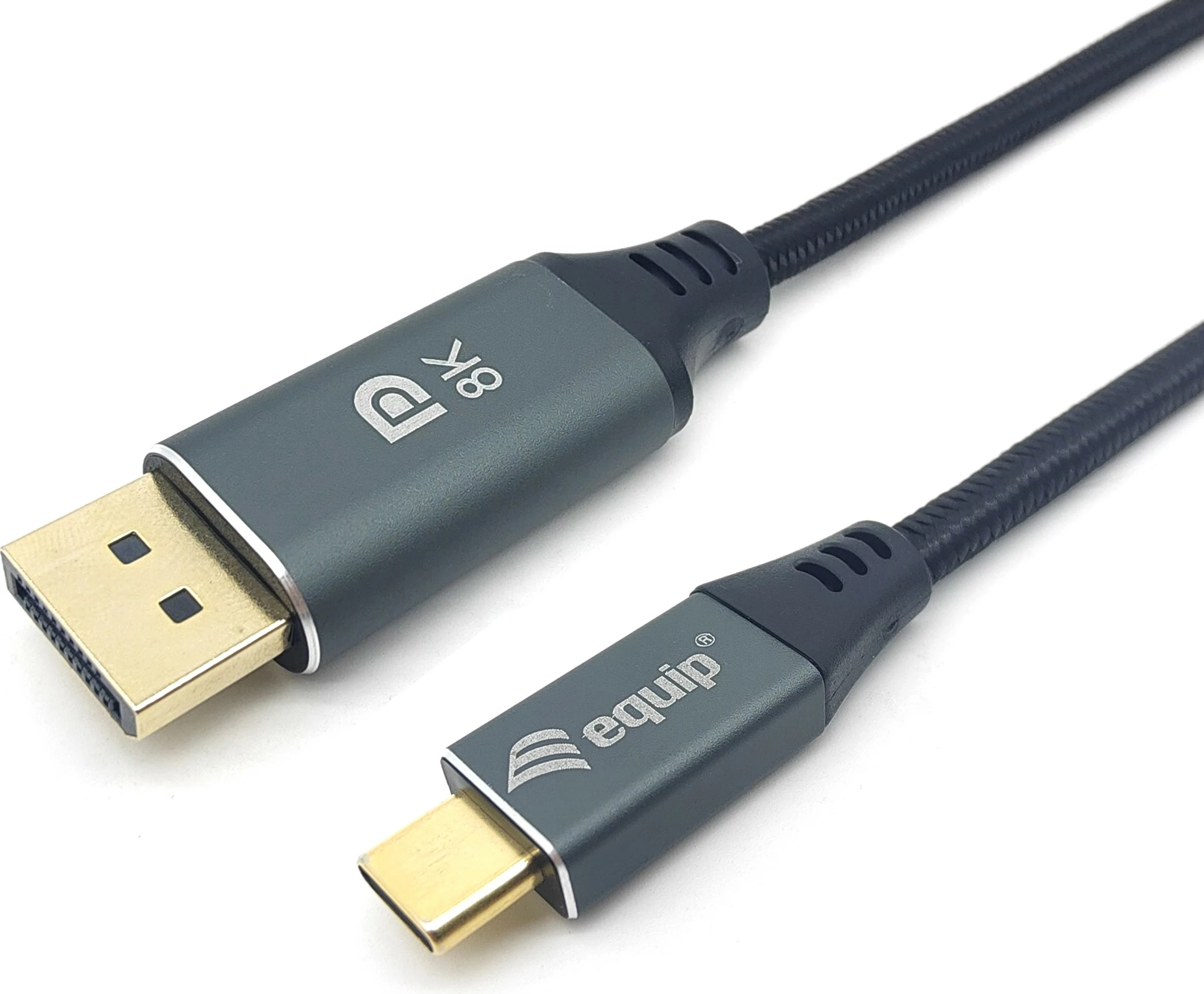 Kabllo USB-C në DisplayPort Equip 3m, 8K/60Hz, gri