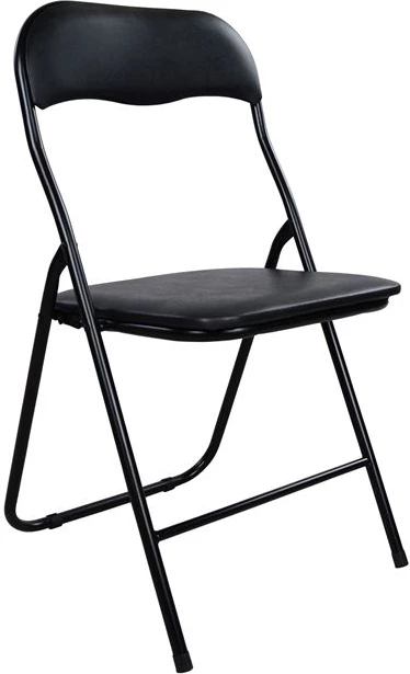 Karrige palosëse PU e zezë FH0044 38x47x82 cm, set prej 6 copë