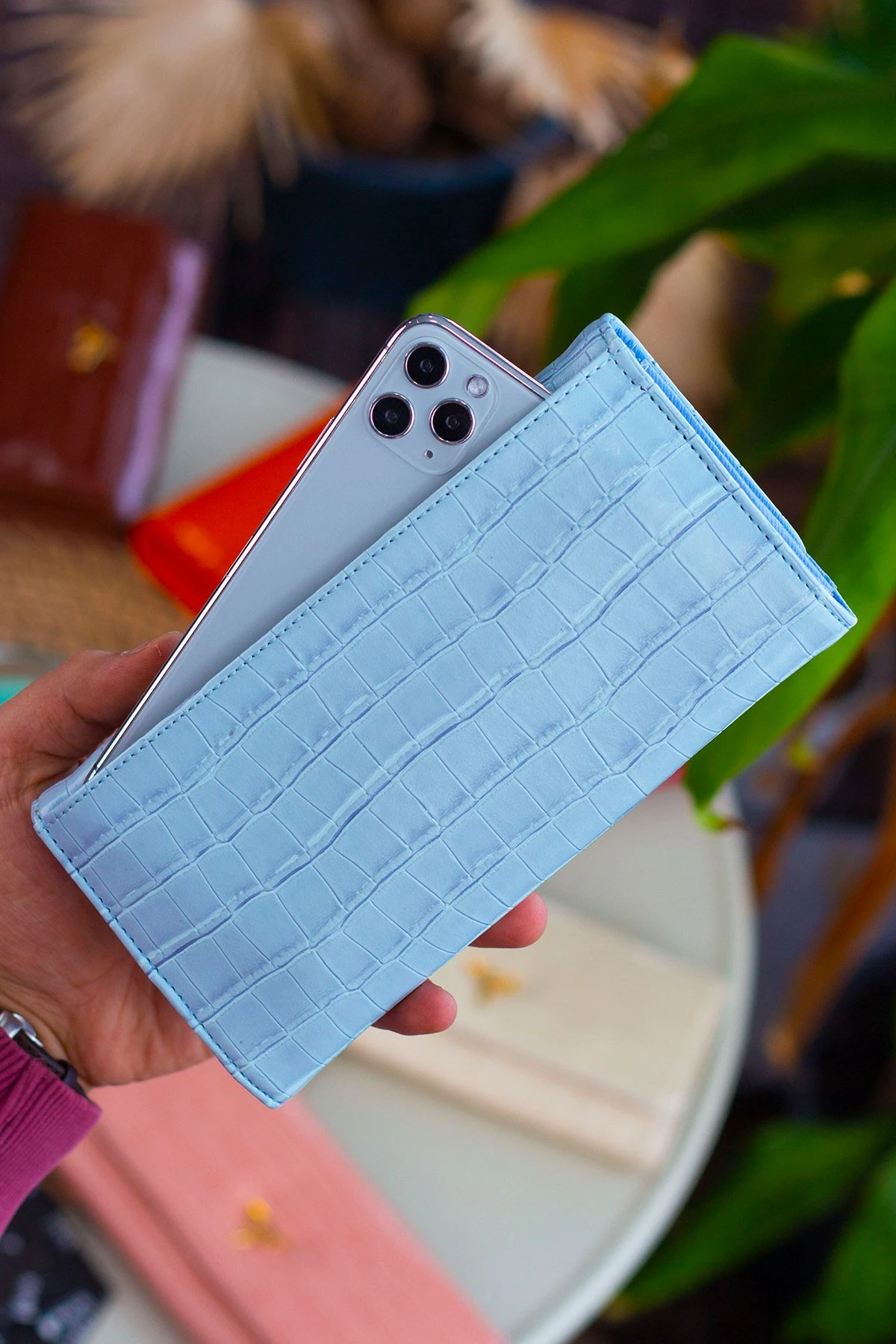 Portofol për gra, ngjyrë baby blue, Zoozie Bags