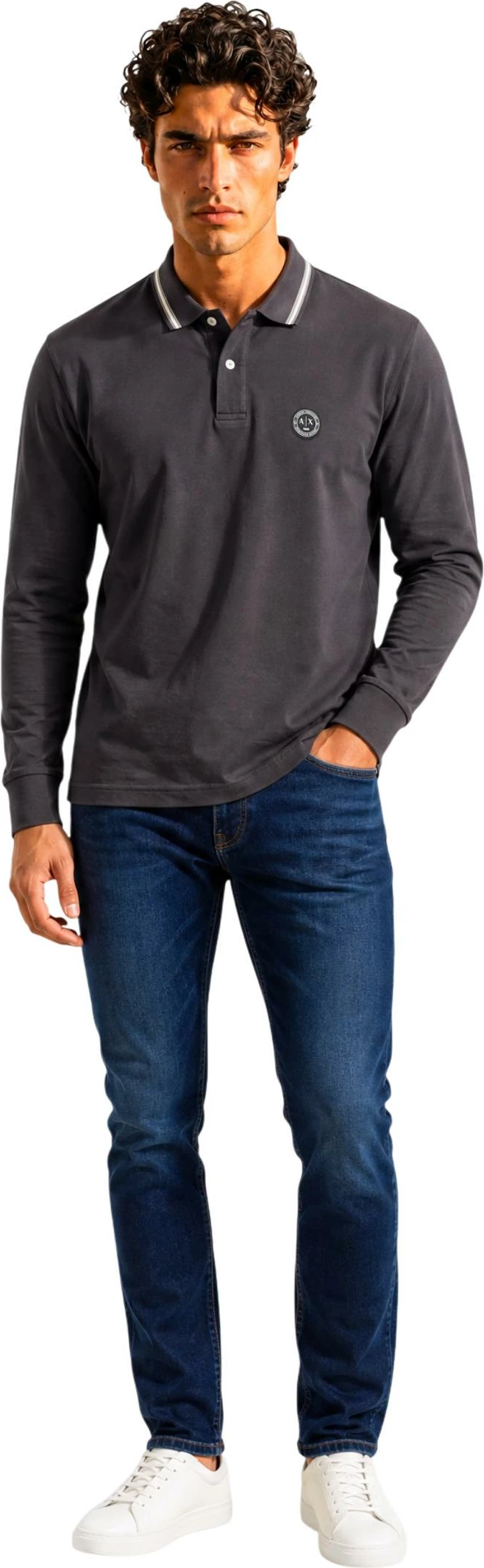 Maicë polo për meshkuj Armani Exchange XM003427 AF13026, e zezë [Madhësia: S]