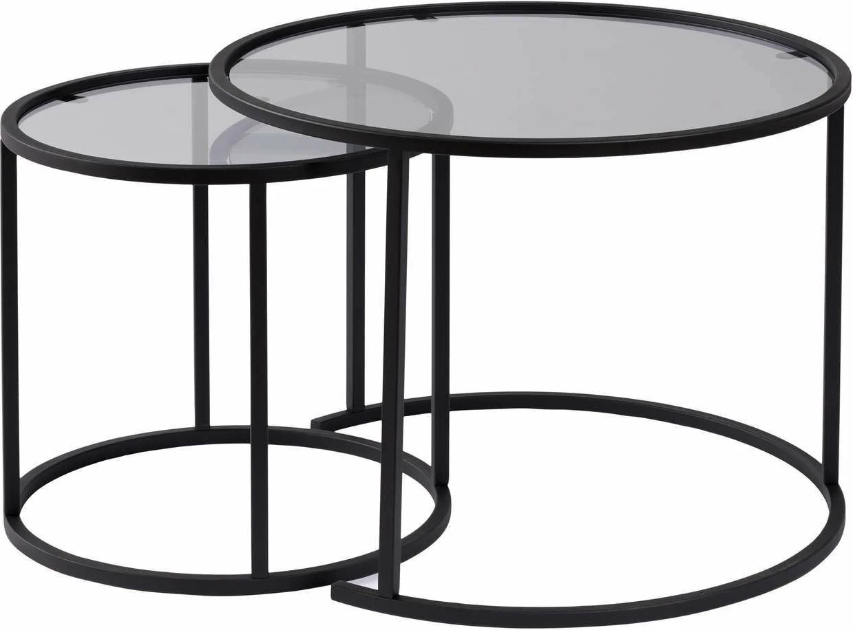 Set tavolinash kafeje Skye Decor, ngjyrë e zezë-gri, 60-42