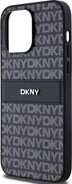 Mbështjellës DKNY Mono Stripe & Metal Logo për iPhone 14 Pro, e zezë