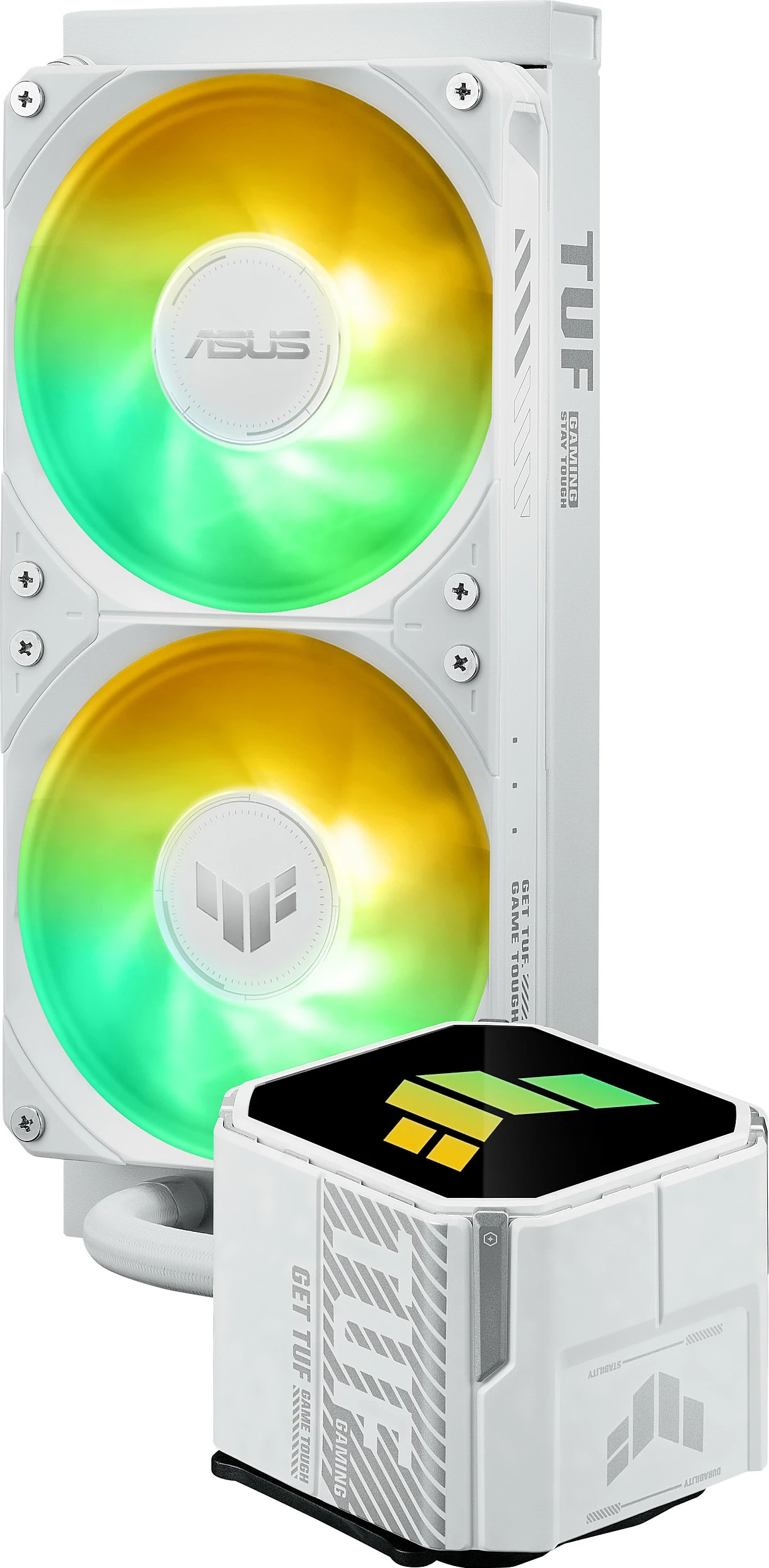 Ftohës uji AIO ASUS TUF Gaming LC III 240 ARGB, 240mm, LGA1851/1700/1200, AM4/AM5, i bardhë