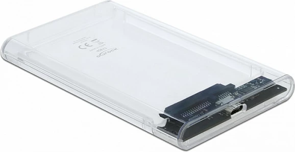 Kasë e jashtme DeLOCK për HDD/SSD 2.5" SATA, USB-C 10Gbps, transparente