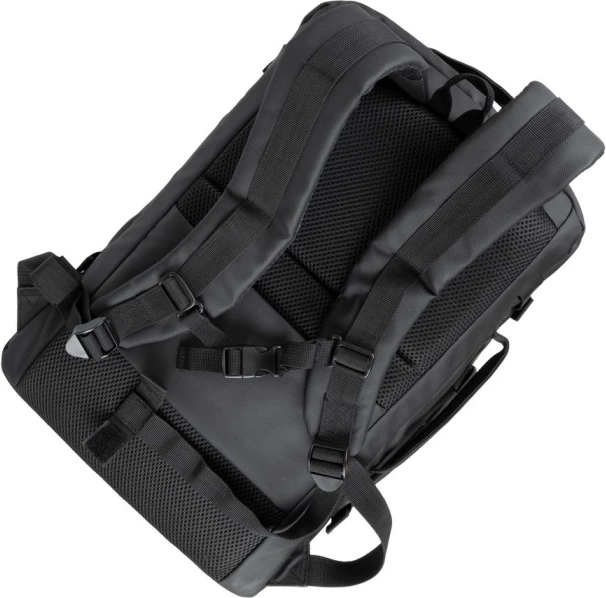 çantë shpine për laptop RivaCase 8465, 17.3\", ECO-RPET e papërshkueshme nga uji, e zezë