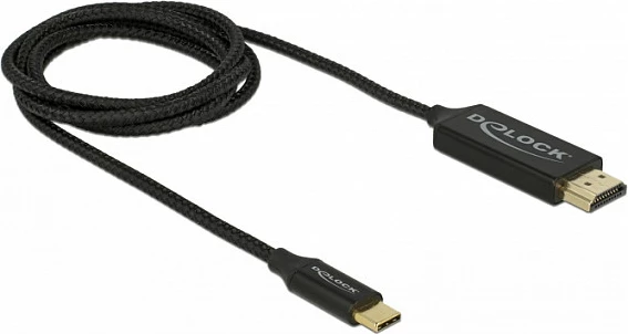 Kabllo DeLOCK 84904 USB-C në HDMI, 1 m, 4K, e zezë