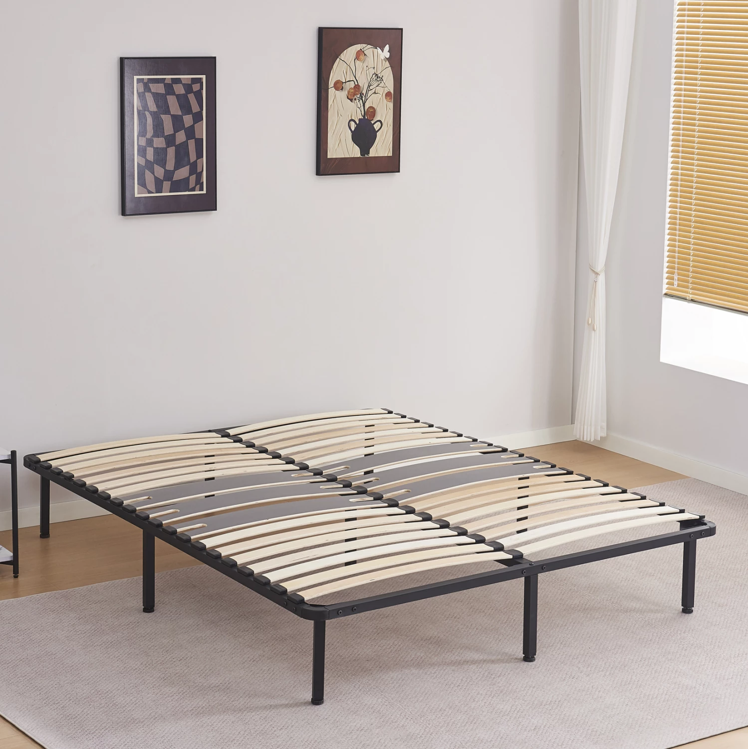 Shtrat dopio metalik, ngjyrë e zezë, FH694.01, 200x160cm