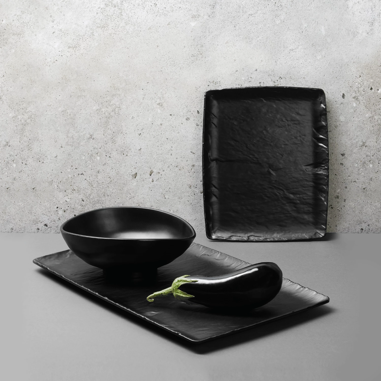 Tabaka servirjeje, Fine Dine Polaris, 265x325 mm GN 1/2, melamine, e zezë