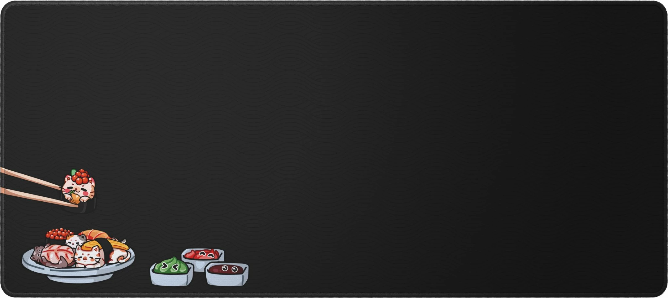 Mauspad Dark Project Sushi Cats Dark XL DPMP_SUCATS_DARK_XL 90×40 cm 4 mm, i zi