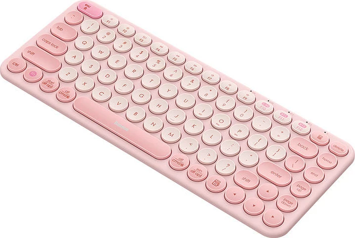 Tastierë wireless Baseus K01A, tri-modesh, baby pink