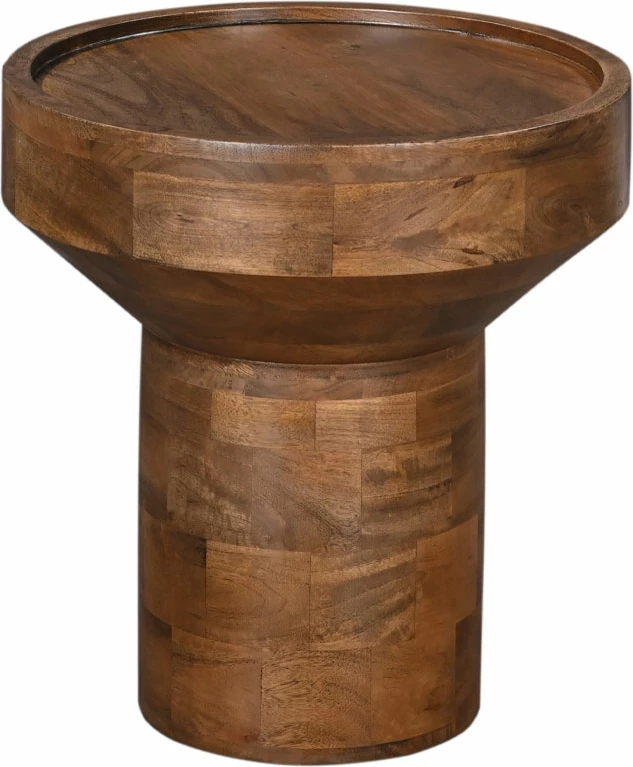 Tavolinë anësore Dubai, dru mango, ngjyrë arre, 50x50x54 cm