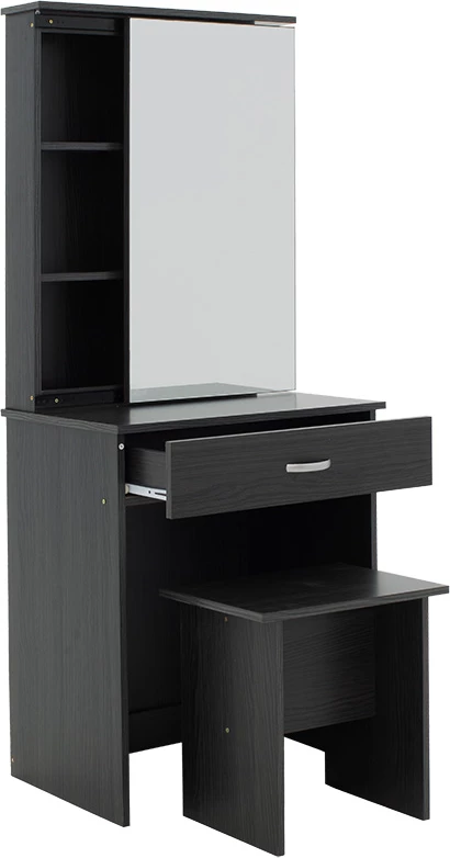 Tavolinë për grim me pasqyrë Zelia, ngjyrë wenge eo, 60x40.5x151cm