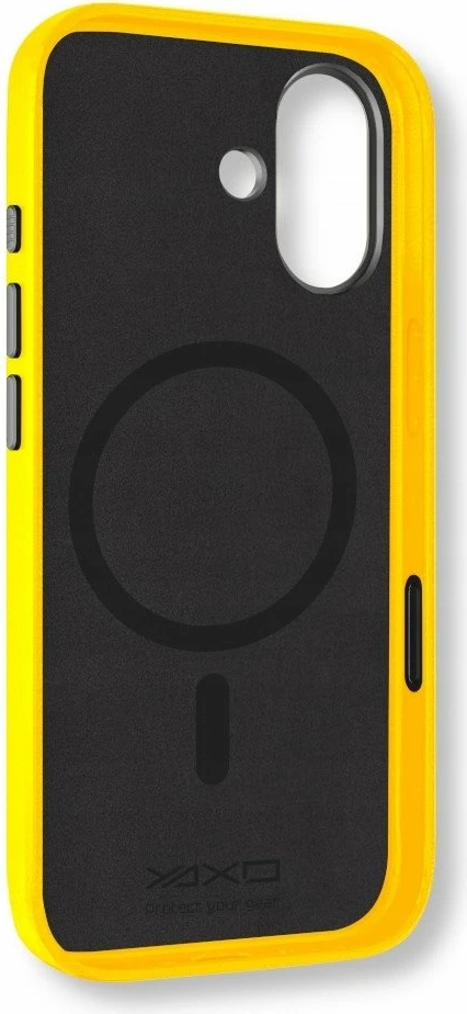 Mbështjellës Yaxo Leather Gear Slim Case MagSafe për iPhone 17, lëkurë, slim, e verdhë mjaltë