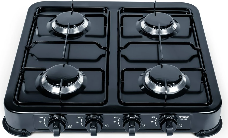 Pllakë me gaz Promis KG400C, e zezë e bardhë