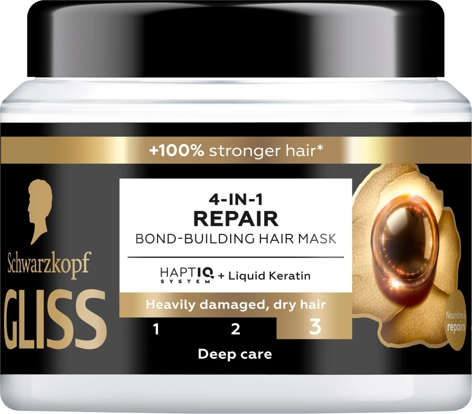 Maskë për flokë për femra Gliss 4-in-1 Nourishing Repair Mask, 400ml