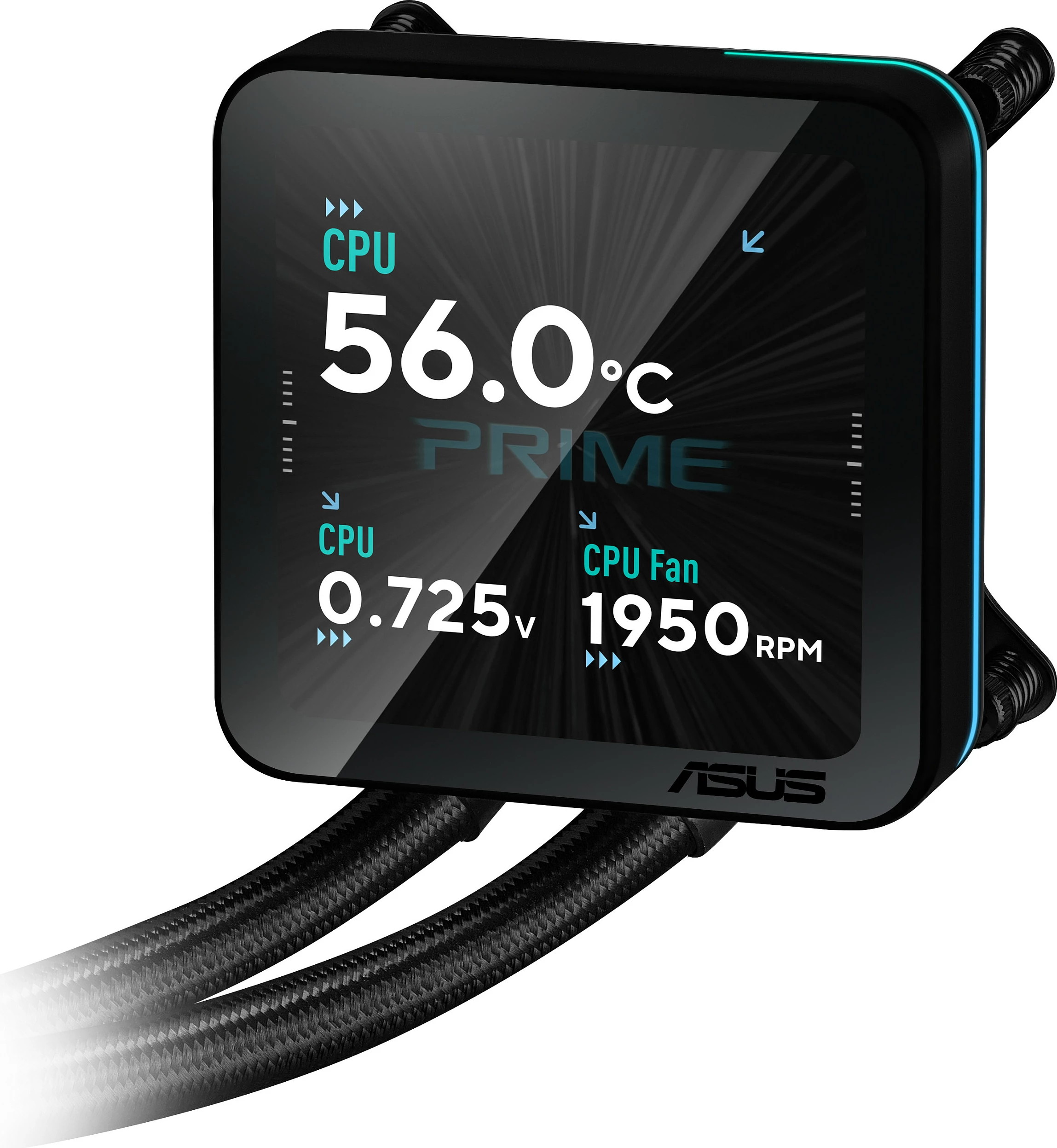 Ftohës lëngshëm AIO ASUS PRIME LC II 360 ARGB LCD, radiator 360mm, LGA1700/1851 AM4/AM5, i zi