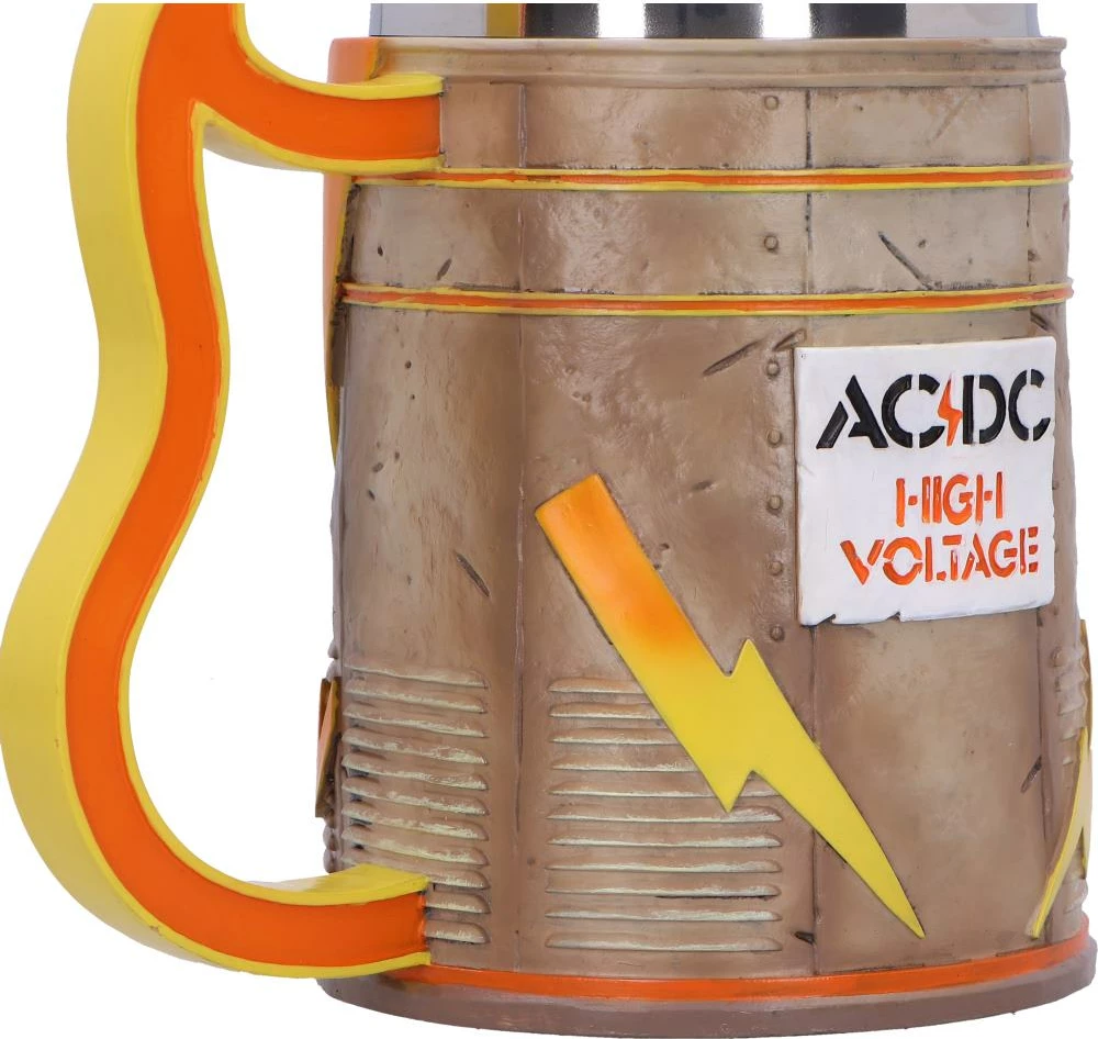 Kupë NEMESIS NOW AC/DC High Voltage, rezinë me insert inox, 15.5 cm, në kuti dhuratë
