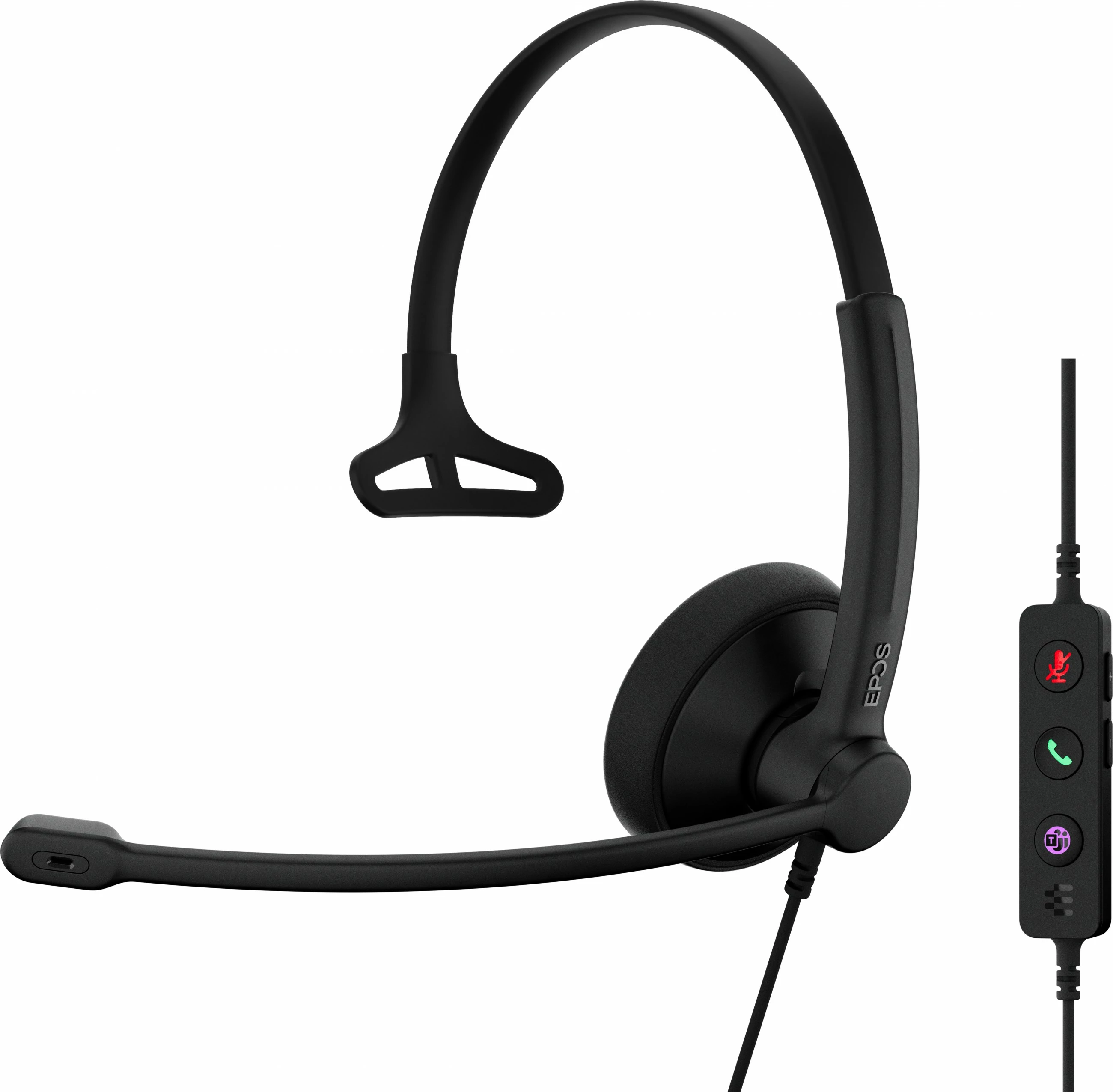 Kufje EPOS IMPACT 100 MS, mono, USB-C+A, e zezë